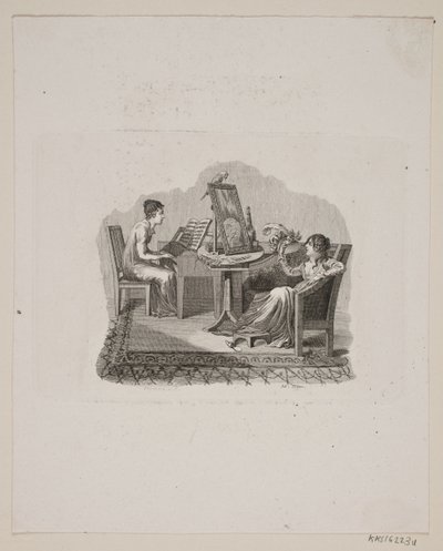 Scène met twee vrouwen door Meno Haas