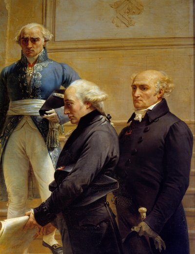 Portret van de Franse architect Pierre Francois Leonard Fontaine (1762-1853) (detail) door Merry Joseph Blondel