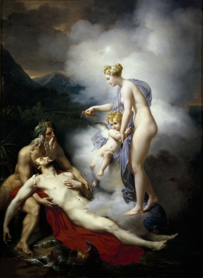 Venus giet een balsem op de wond van Aeneas door Merry Joseph Blondel