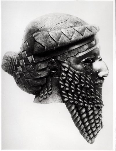 Hoofd van Sargon I (ca. 2334-2279 v.Chr.) 2400-2200 v.Chr. door Mesopotamian