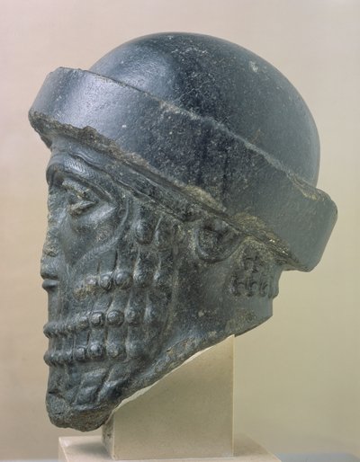 Koninklijk hoofd, bekend als Hoofd van Hammurabi, Susa, Iran, begin 2e millennium, ca. 1750 v.Chr. door Mesopotamian
