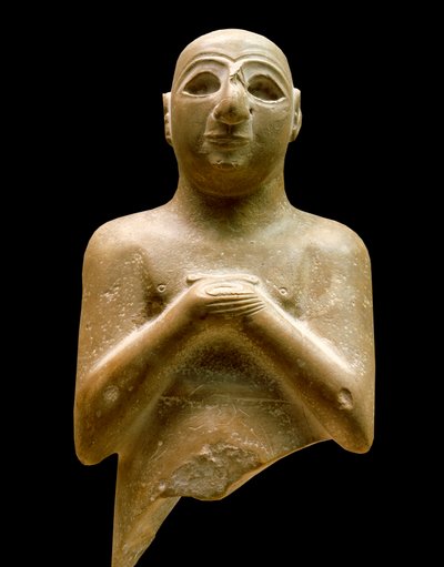 Kunst van Mesopotamië: standbeeld van lugaldalu (orant) door Mesopotamian Mesopotamian
