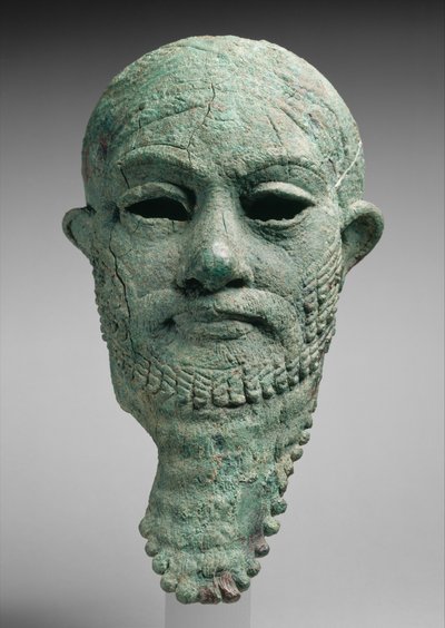 Hoofd van een heerser, ca. 2300-2000 v.Chr. (koperlegering) door Mesopotamian Mesopotamian