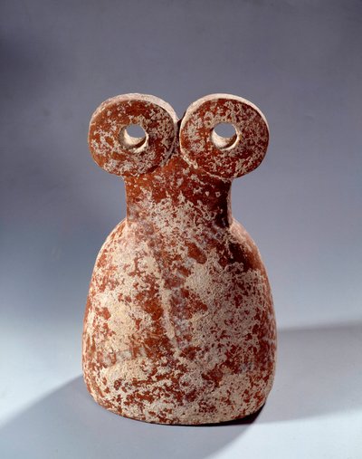 Mesopotamië: idool met terracotta ogen. 3300-3000 v.Chr. Parijs, Musée du Louvre door Mesopotamian School