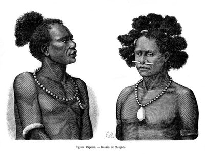 Papoea-types door Mesples