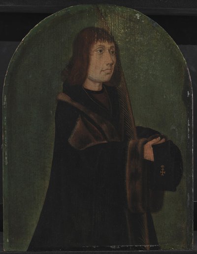 Portret van een man door Mesteren fra Alkmaar