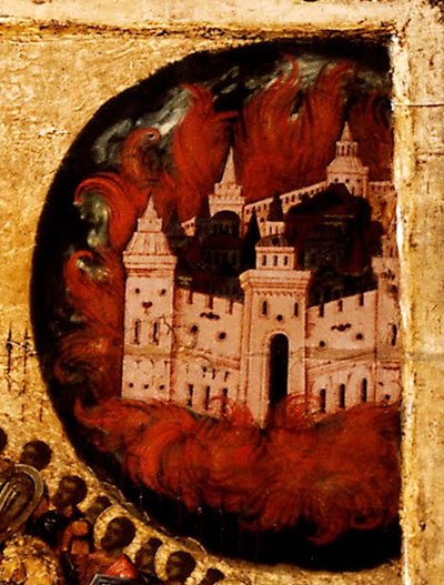 Gezegend zij het leger van de koning van de hemel (detail) door Metropolitan of Moscow Athanasius