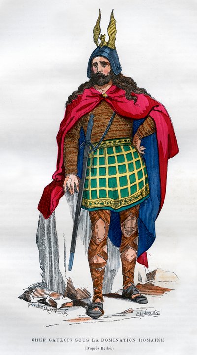 Gallische hoofdman onder de Romeinse bezetting, 1e eeuw v.Chr. - 5e eeuw AD, 1882-1884 door Meunier