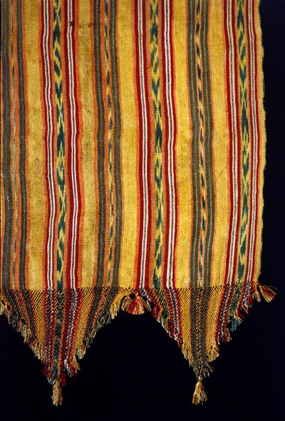 Detail van een rebozo door Mexican School