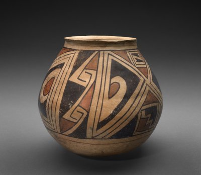 Pot (olla) met geometrische ontwerpen, c.1300 door Mexican School