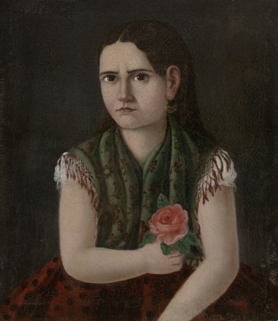 Portret van een vrouw door Mexican School