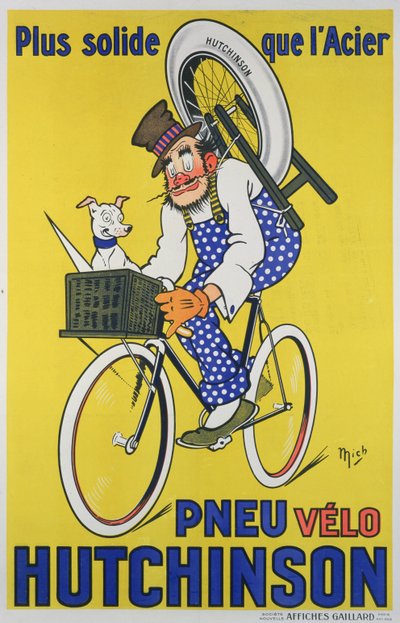 Poster voor Hutchinson fietsbanden door Mich