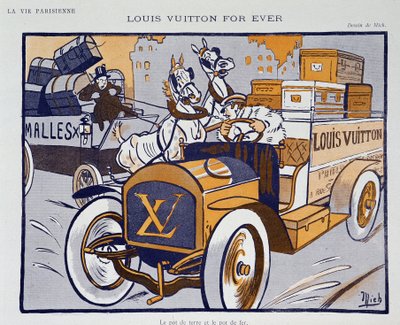 Reclame voor Louis Vuitton door Mich (Michel Liebeaux) door Mich