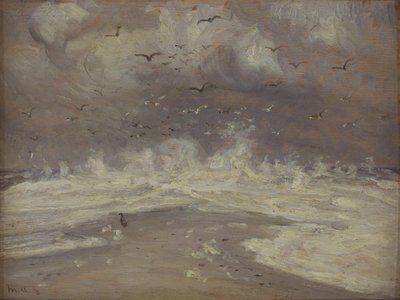 Branding aan de noordkust van Jutland door Michael Ancher