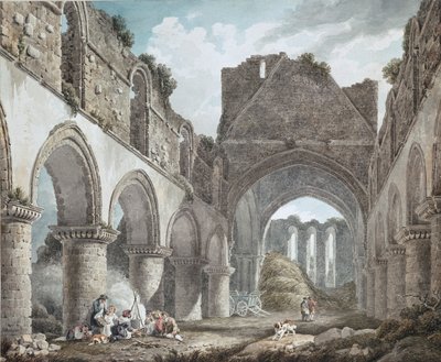 Buildwas Abbey, Shropshire, ca. 1760-1800 door Michael Angelo Rooker