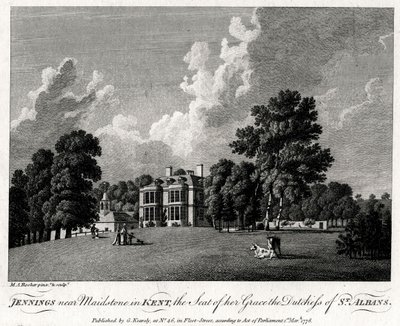 Jennings bij Maidstone in Kent, het landgoed van haar genade de hertogin van St Albans door Michael Angelo Rooker