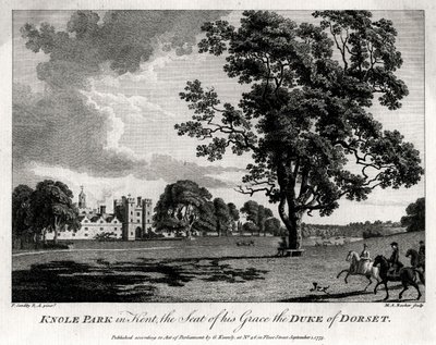 Knole Park in Kent, de zetel van Zijne Genade de Hertog van Dorset, 1775 door Michael Angelo Rooker