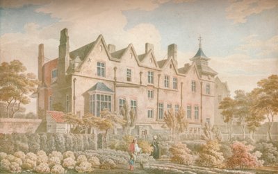 Marylebone Old Manor House: Tuinzijde, 1791 door Michael Angelo Rooker