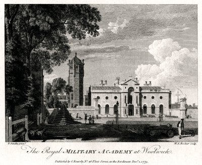 De Koninklijke Militaire Academie in Woolwich, Londen, 1775 door Michael Angelo Rooker