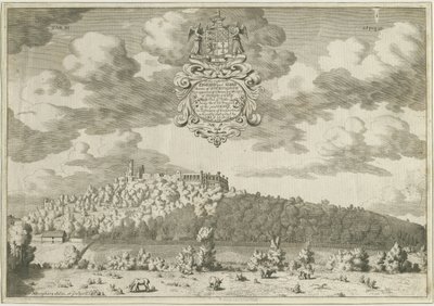 Dudley Kasteel (gravure) door Michael Burghers