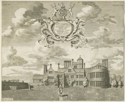 Fisherwick Hall: kopergravure, nd [1653-1686] door Michael Burghers