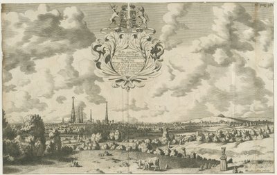 Lichfield - West Noordwest Uitzicht door Michael Burghers