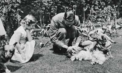 Koning George VI en Prinses Margaret Rose door Michael Chance