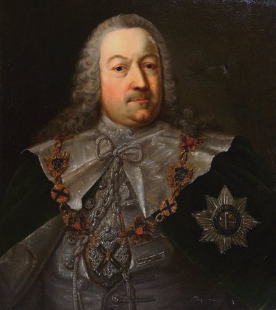 Portret van Hermann Carl von Keyserlingk door Michael Christoph Hagelgans