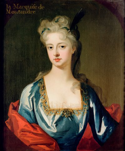 Portret van Mary Anne Spanheim (1682-1772), vrouw van Francois de la Rochefoucauld, Markies de Montandre door Michael Dahl