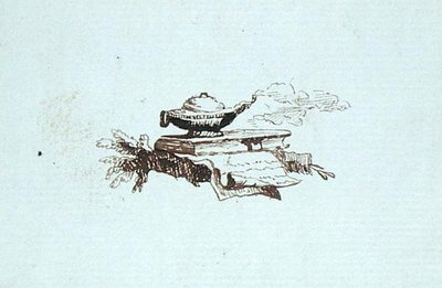 Tekening uit het plakboek van Michael Faraday door Michael Faraday