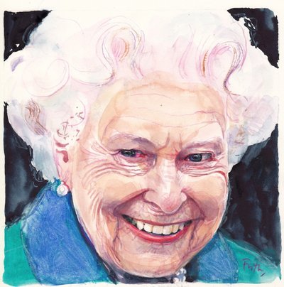 Elizabeth II Koningin van Engeland door Michael Frith