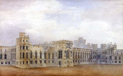 Windsor Castle en het noordoostelijke uitzicht op de Upper Ward door Michael Gandy