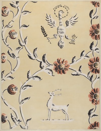 Vrij Hand Gedecoreerde Muur, ca. 1940 door Michael Lauretano
