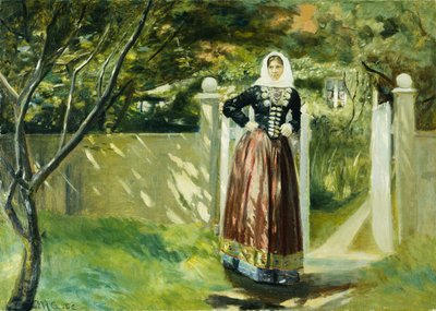 Bij de tuinpoort, 1902 door Michael Peter Ancher