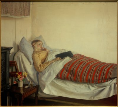 Een ziek jong meisje. Tine Normand door Michael Peter Ancher