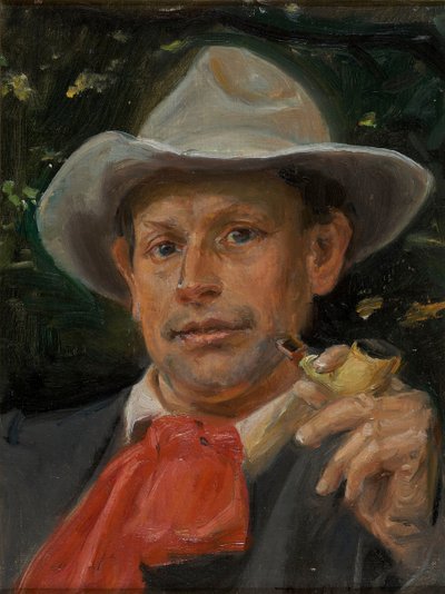 Portret van Martin Andersen Nexø door Michael Peter Ancher