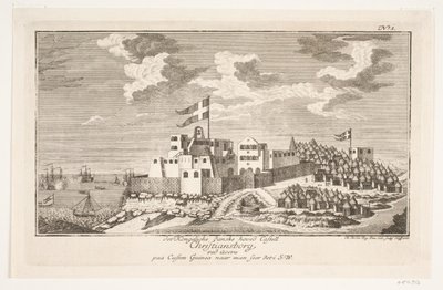 Christiansborg aan de Guinese kust, gezien vanuit het zuidwesten door Michael Rössler