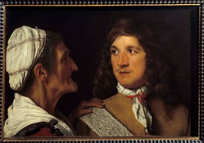 De jonge man en de koppelaarster door Michael Sweerts