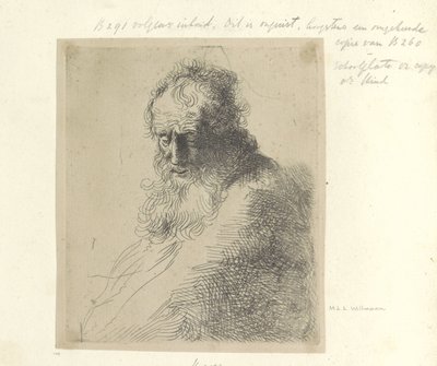 Buste van een oude man met baard door Michael Willmann (attributed to)