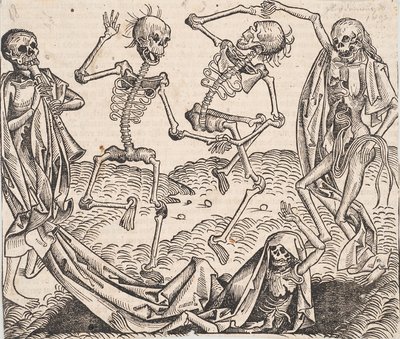 Dans van de Dood uit de Schedels Kroniek van de Wereld door Michael Wolgemut