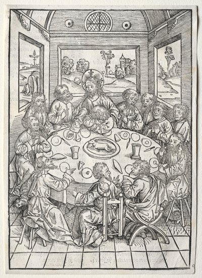 Der Schatzbehalter: Het Laatste Avondmaal, 1491 door Michael Wolgemut