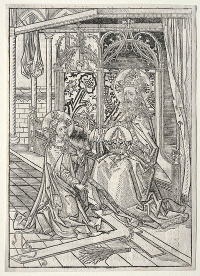 Der Schatzbehalter: De Drie-eenheid, 1491 door Michael Wolgemut