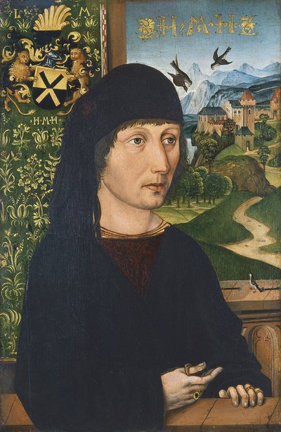 Portret van Levinus Memminger, ca. 1485 door Michael Wolgemut