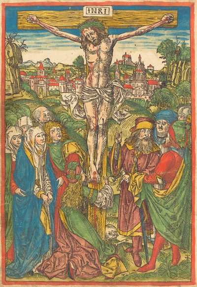 De Kruisiging met Sint Maria Magdalena door Michael Wolgemut