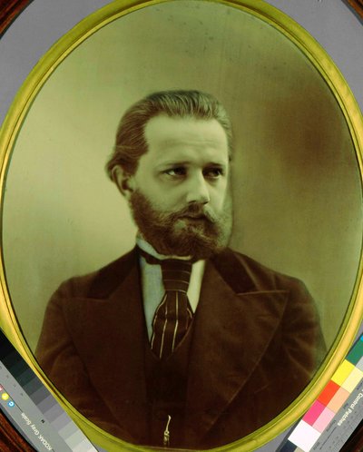 Portret van de componist Piotr Tsjaikovski (1840-1893) door Michail Michailovich Panov