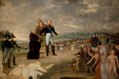 Alexander I gekroond tot koning van Polen door Michal Stachowicz