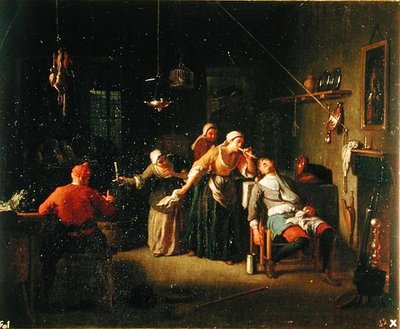 Taveernescène door Michel Ange Houasse