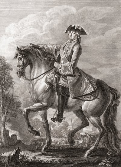 Koning Lodewijk XV van Frankrijk, ruiterportret door Michel Aubert