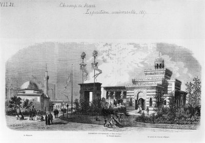 De Buitenlandse en Oosterse Secties van de Universele Tentoonstelling op het Champ-de-Mars in Parijs, juni 1867 door Michel Charles Fichot