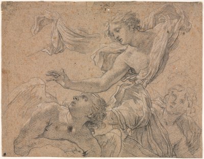 Studies van engelen (recto) door Michel Dorigny